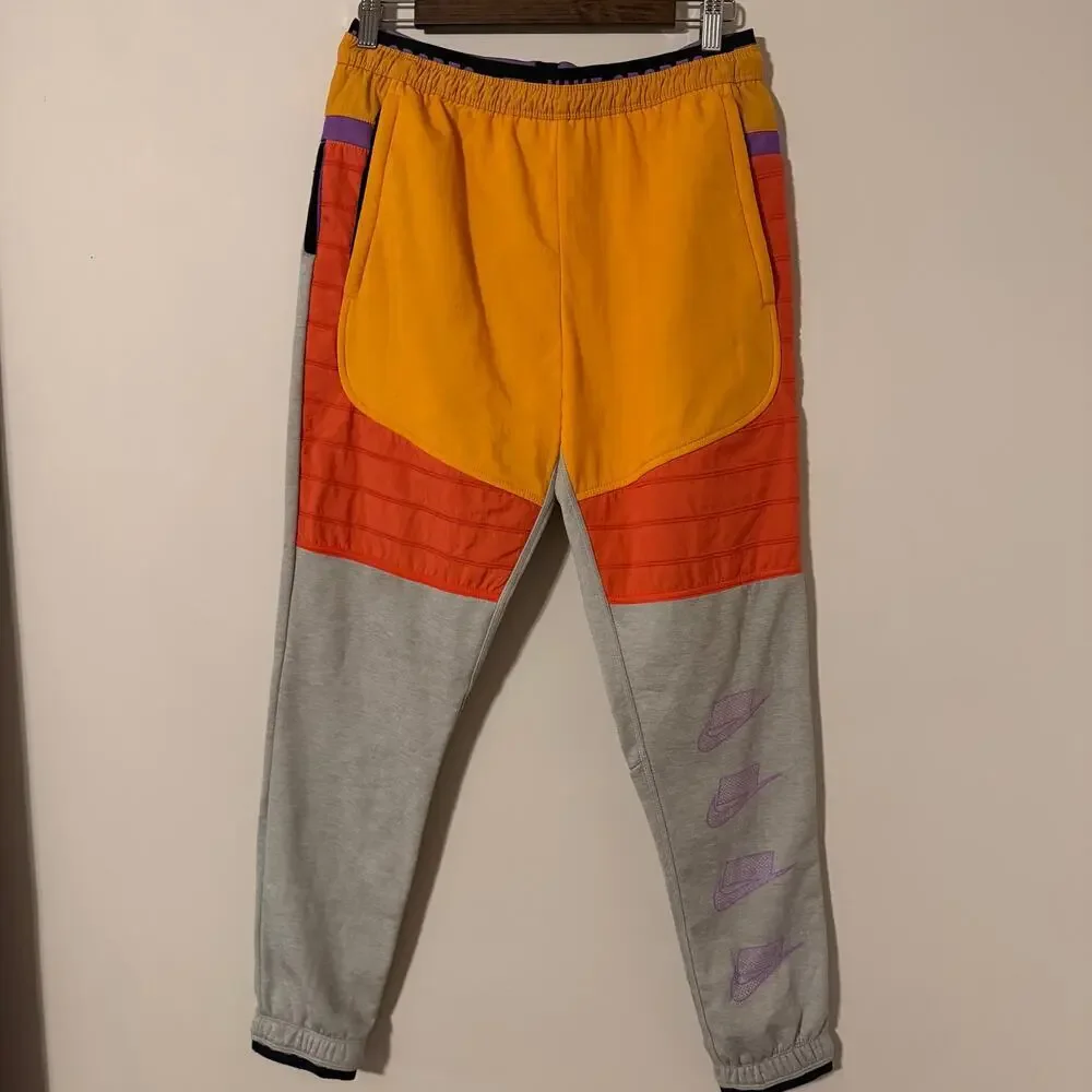 Nike‎ Therma Men's Training Pants Retro Orange Yellow Gray Colorway Size Small